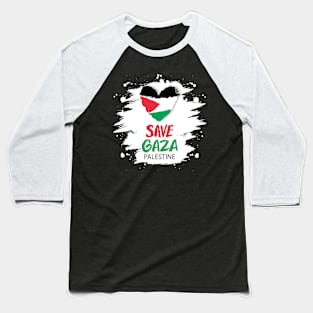 Slogan Save Palestine. Baseball T-Shirt